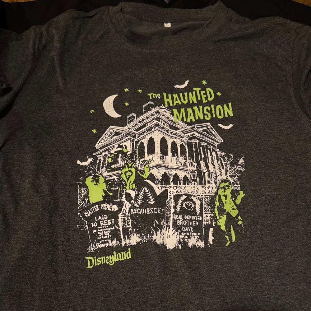 Disney Haunted Mansion Charcoal Tee L